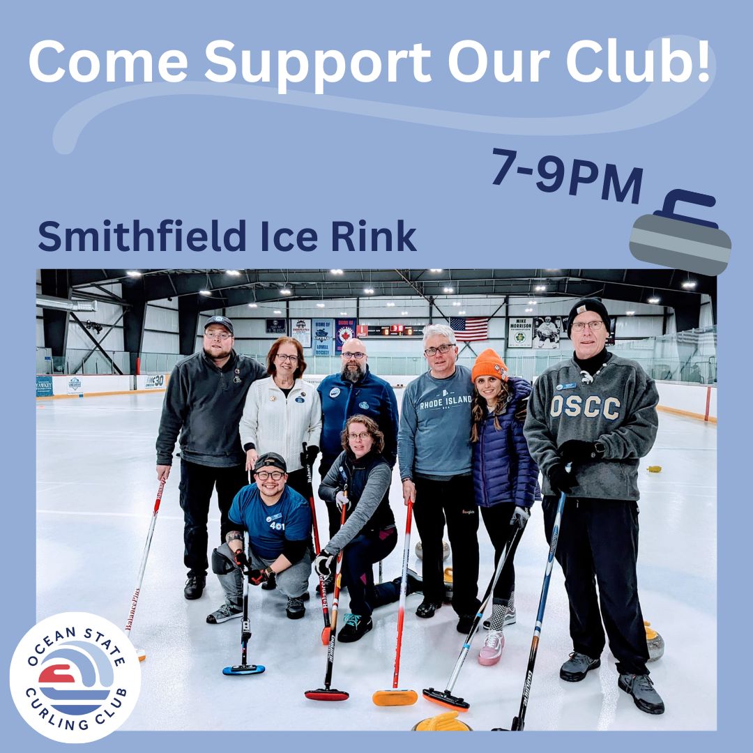 Curling club Instagram post to support members on the ice