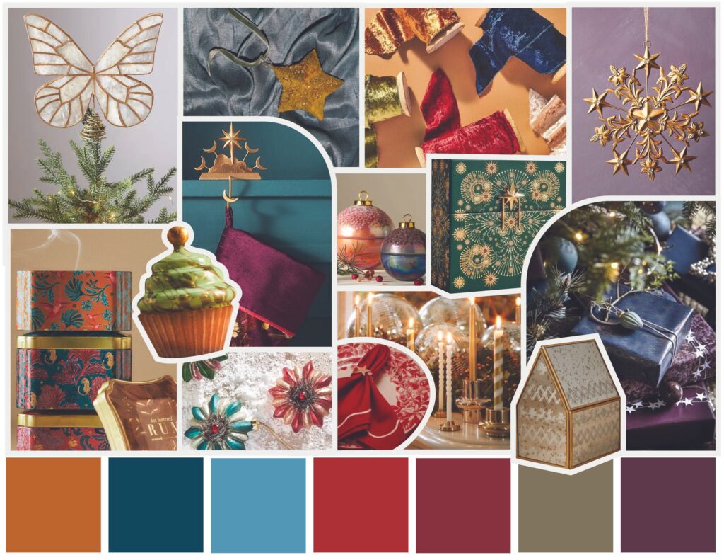 Stardust Soiree packaging trend mood board