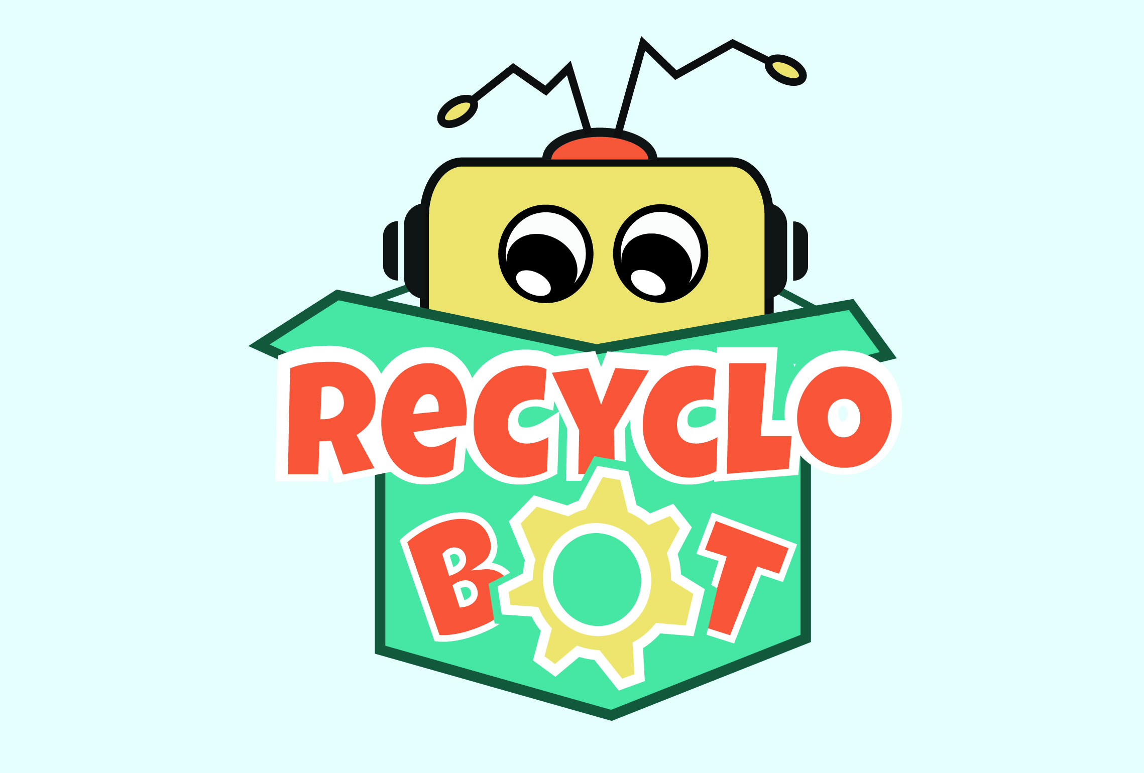logo design kids recyclo bot