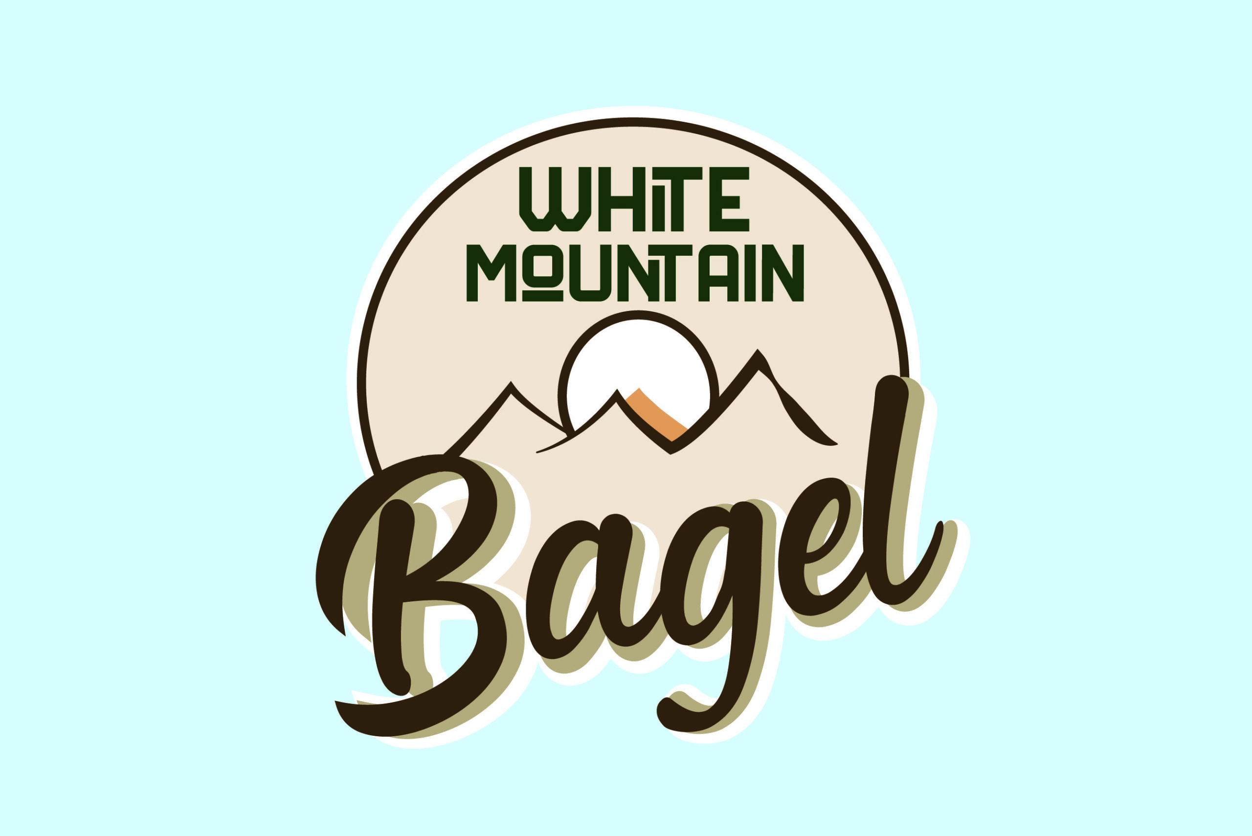 white mountain bagel rebrand design
